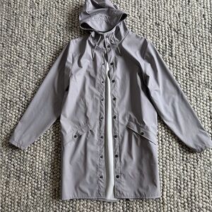 RAINS medium Light Gray/very light lavender hue Hooded Raincoat - Jacket